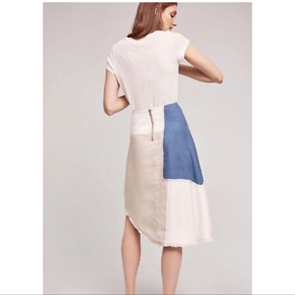 Anthropologie Holding Horses Patchwork Denim Skirt - Picture 3 of 13